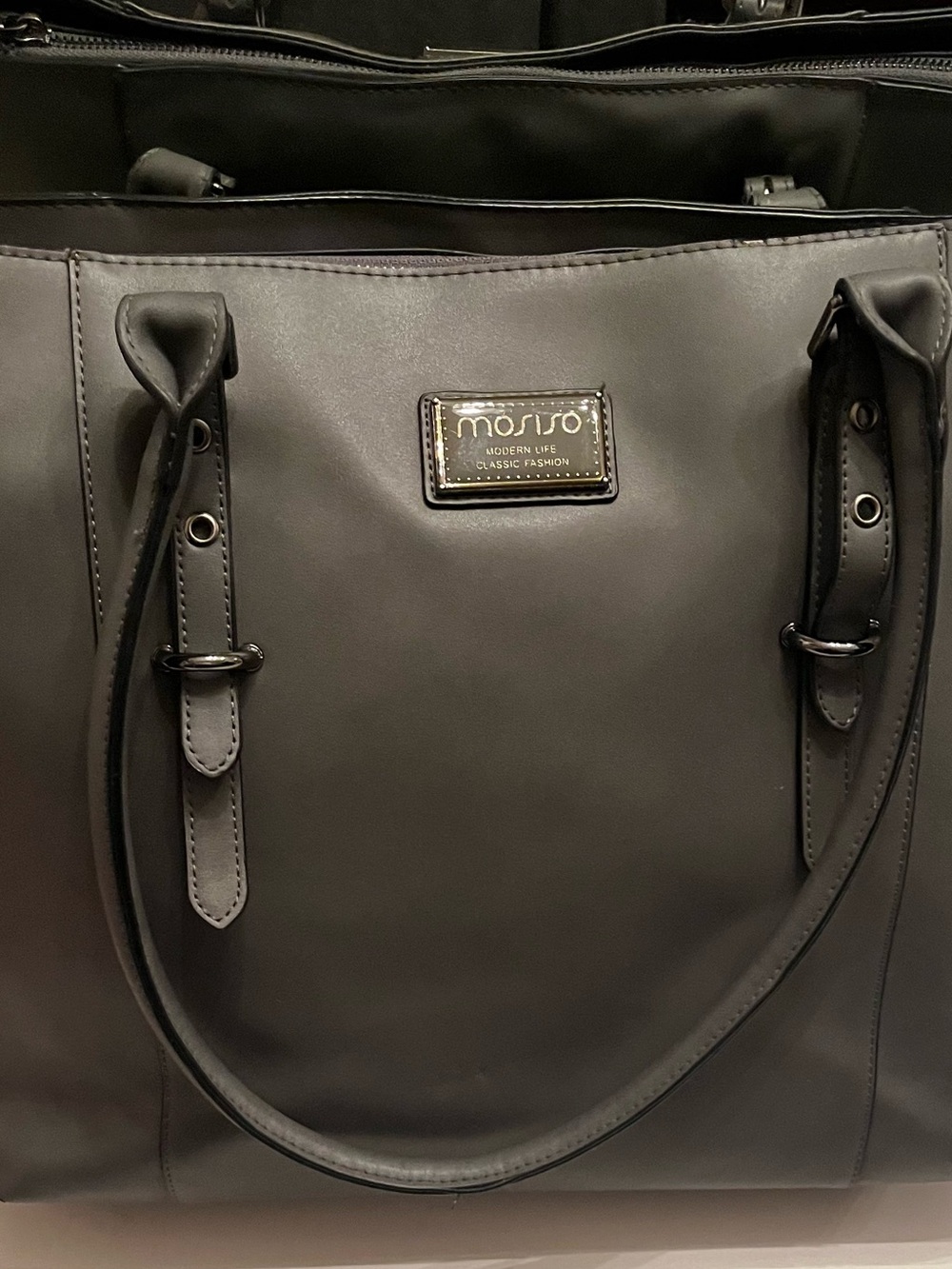 Mosiso Grey Professional Laptop Bag for Women